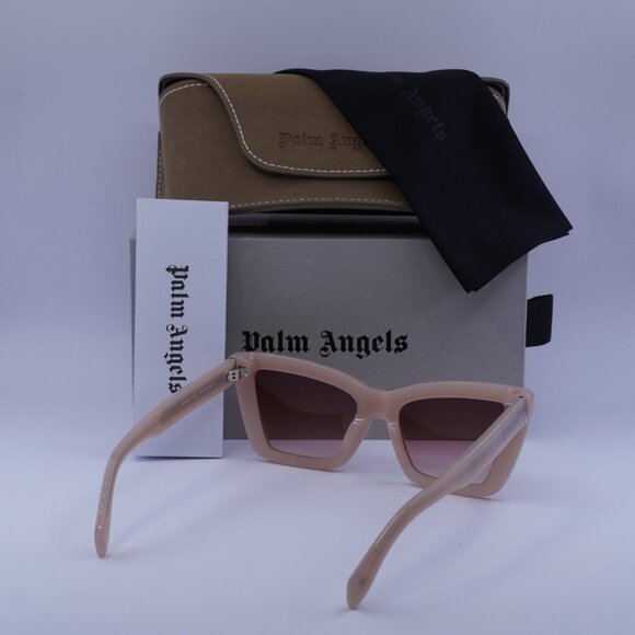 Palm Angels PERI091 ROSEVILLE 6129 Cat Eye Sunglasses - Light Pink/Red